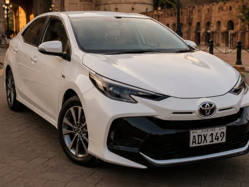 Toyota Yaris offered as a self-drive rental car in Lahore Toyota Yaris offered as a self-drive rental car in Lahore